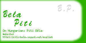 bela piti business card